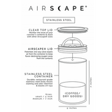 Airscape Coffee Canister (brushed silver)