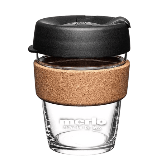 Glass KeepCup with Cork Band (Black)