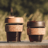 Glass KeepCup with Cork Band (Maroon)