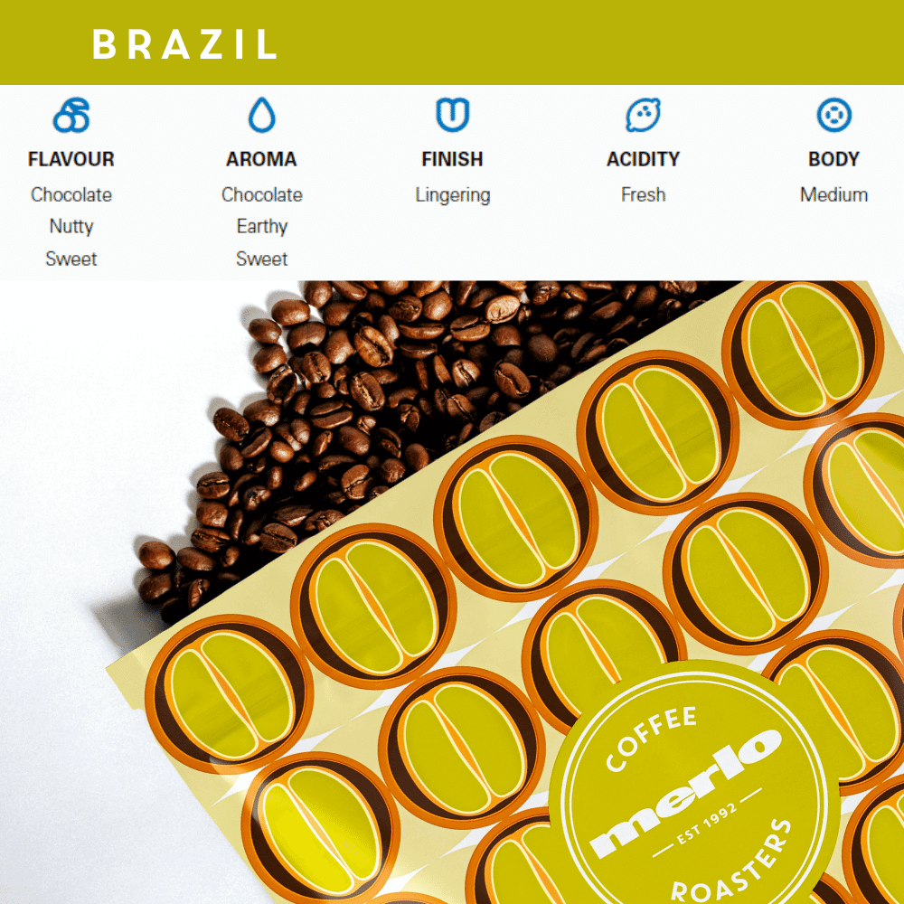 Brazil flavour notes of Merlo Coffee beans