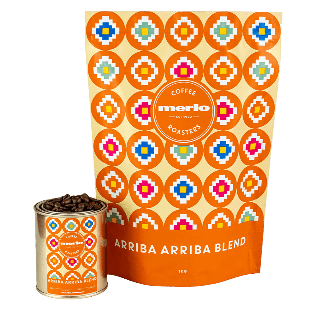 merlo coffee arriba arriba bag and tin