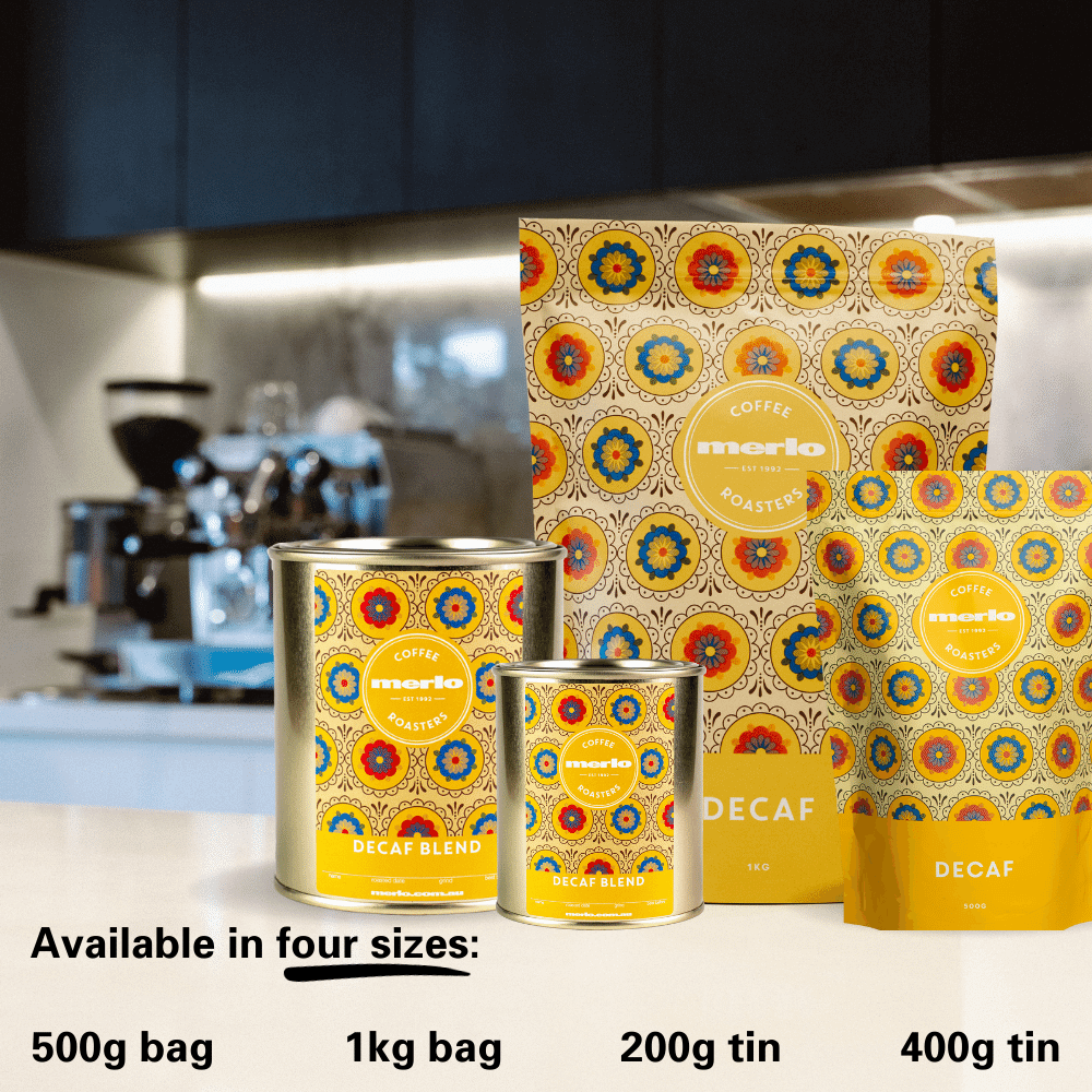 merlo coffee decaf bag and tin sizes