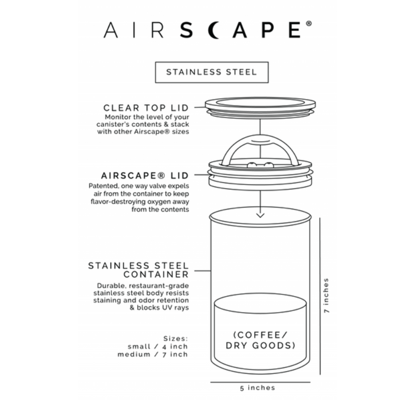 Airscape Coffee Canister - Silver