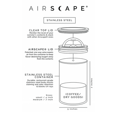 Airscape Coffee Canister - Silver