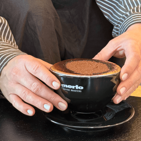 Ceramic Mug & Saucer Set (Black/Blue)