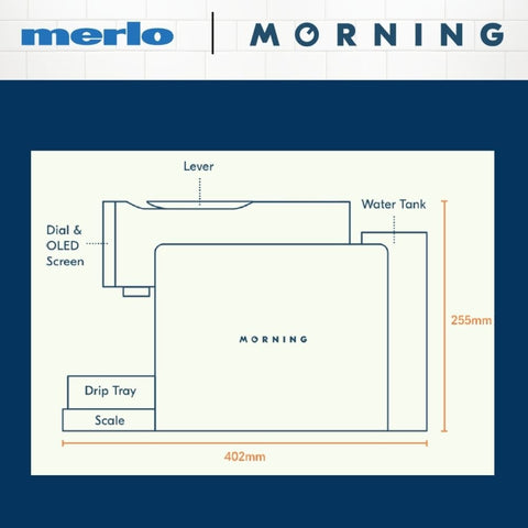 Morning Merlo Capsule Coffee Machine Starter Pack