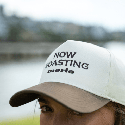'NOW ROASTING' Two - tone Cap (Natural/Walnut)