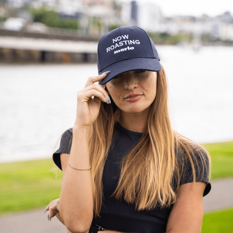 'NOW ROASTING' Staple Cap (Navy)