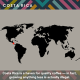 Costa Rica Single Origin located on map for Merlo beans