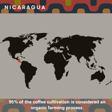 Nicaragua Single Origin located on world map for Merlo Coffee