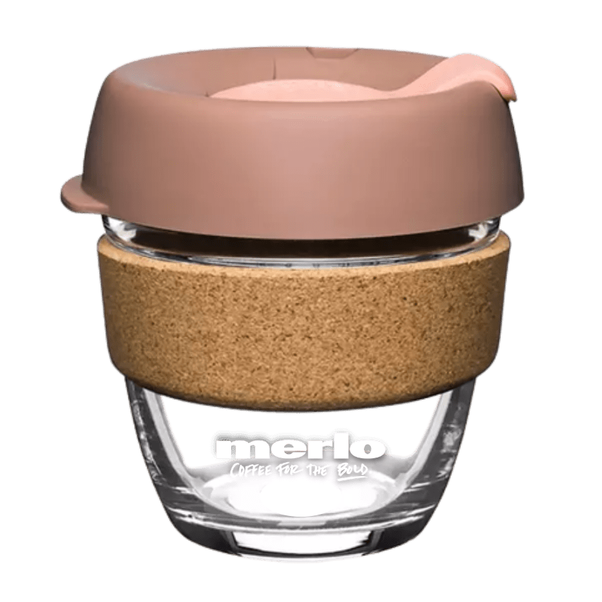 Glass KeepCup with Cork Band (Toffee)
