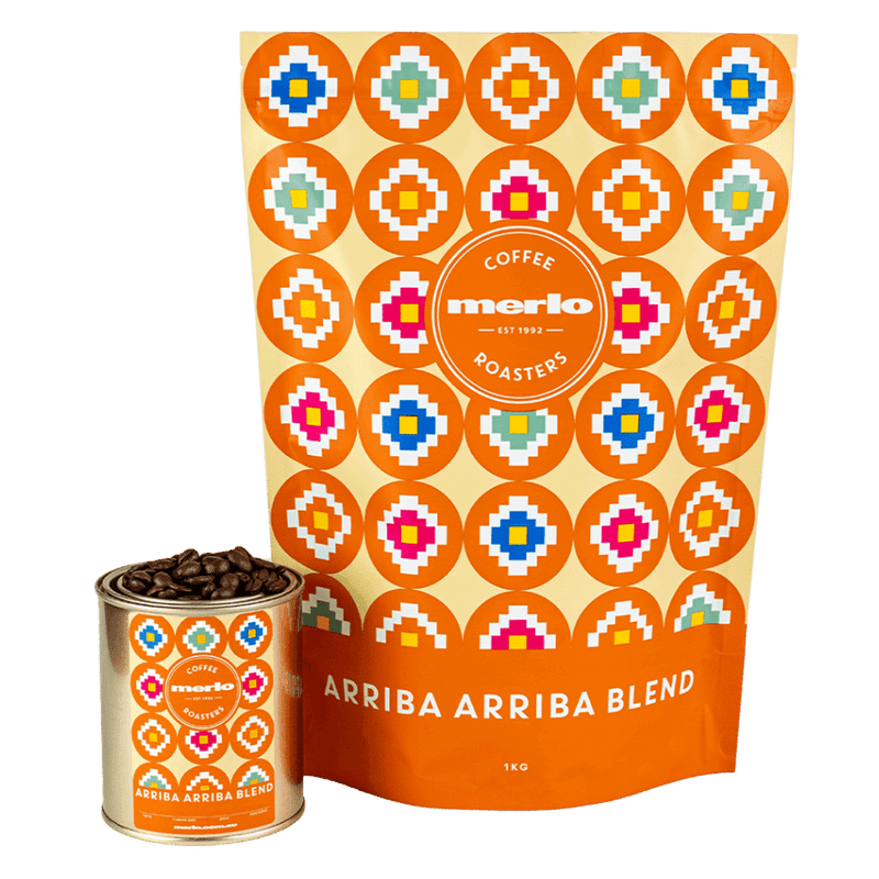 merlo coffee arriba arriba bag and tin